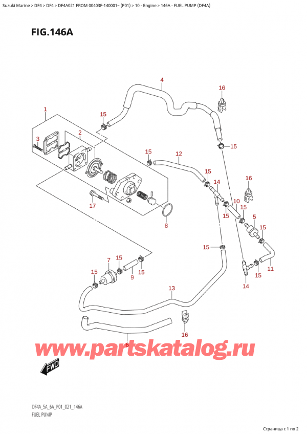  ,   , SUZUKI Suzuki DF4A S / L FROM 00403F-910001~ (P01 021), Fuel Pump (Df4A) /   (Df4A)