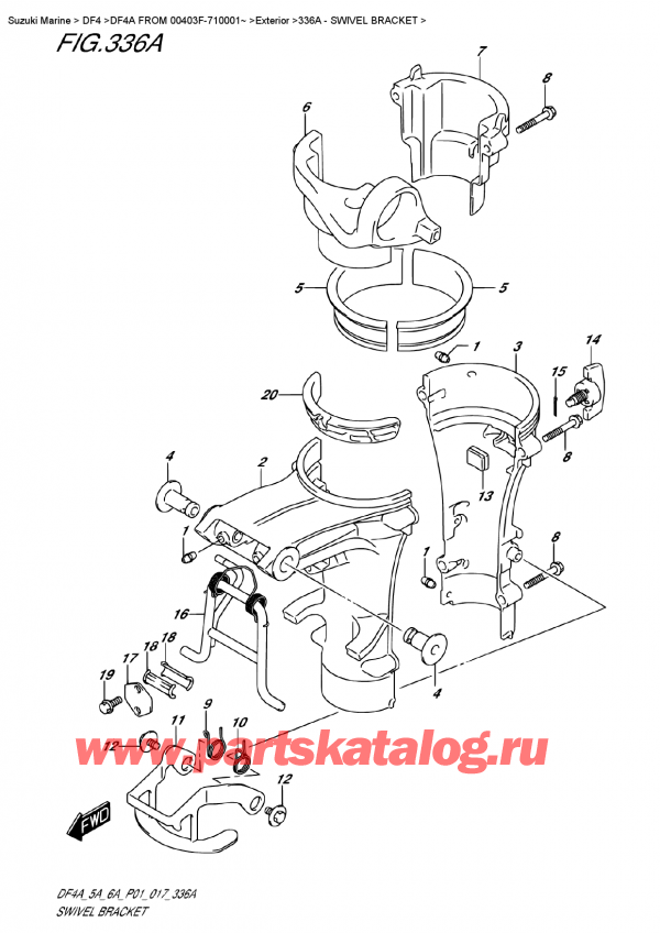  ,  , Suzuki DF4A FROM   00403F-710001~   2017 ,   / Swivel Bracket