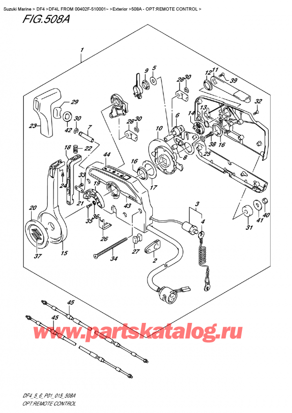 ,    , Suzuki DF4 S-L FROM 00402F-510001~ (P01), Opt:remote  Control