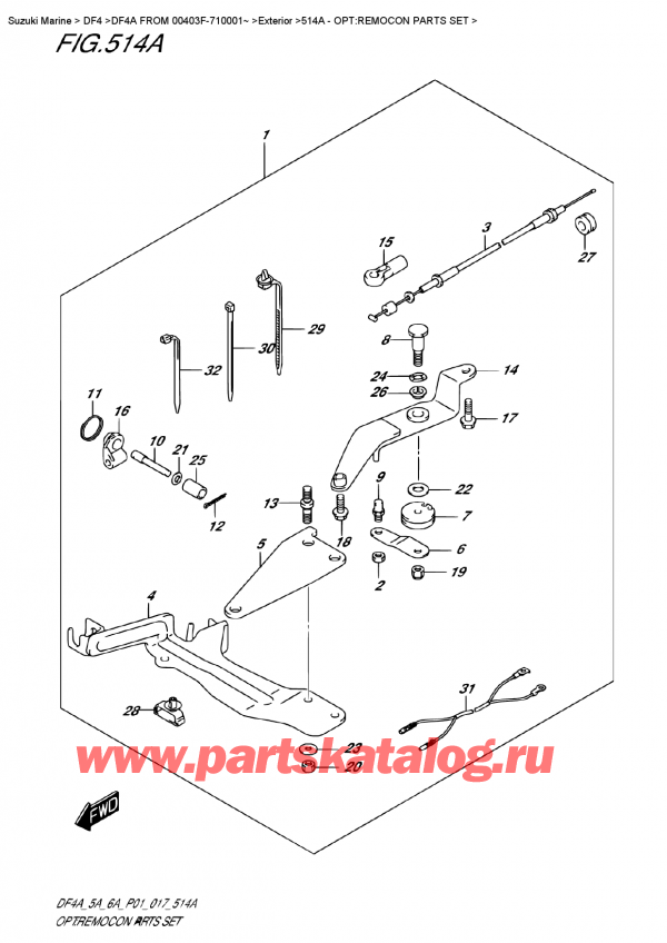   ,   , SUZUKI DF4A FROM   00403F-710001~ , :    - Opt:remocon Parts Set