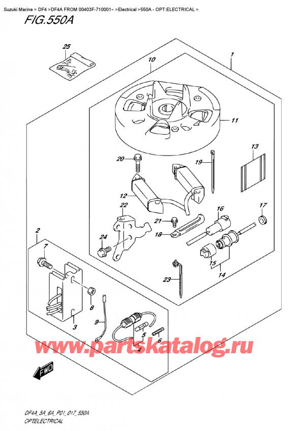  ,   , Suzuki DF4A S / L FROM   00403F-710001~   2017 , Opt:electrical