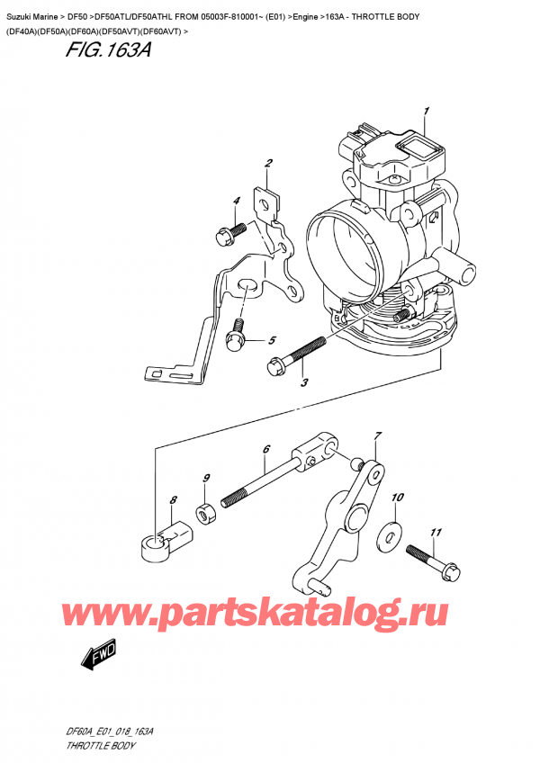  ,  , Suzuki DF50A TS/TL FROM 05003F-810001~ (E01)  2018 , Throttle  Body  (Df40A)(Df50A)(Df60A)(Df50Avt)(Df60Avt) -   (Df40A) (Df50A) (Df60A) (Df50Avt) (Df60Avt)