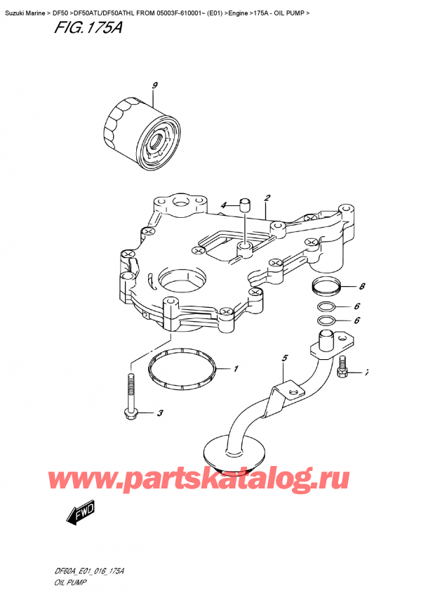 ,   ,  DF50A TS/TL FROM 05003F-610001~ (E01), Oil Pump