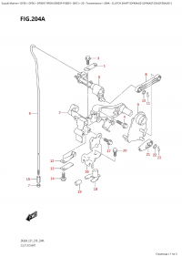 204A - Clutch  Shaft  (Df40A:e01,Df40Ast:e34,Df50A:e01) (204A -   (Df40A: e01, Df40Ast: e34, Df50A: e01))