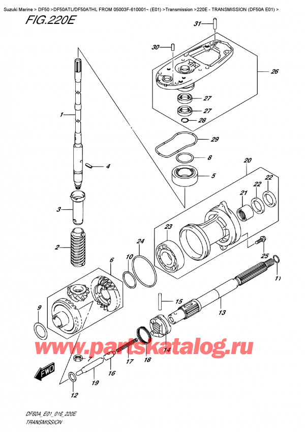  ,  , Suzuki DF50A TL/TX FROM 05003F-610001~    (E01)    2016 ,  (Df50A E01)
