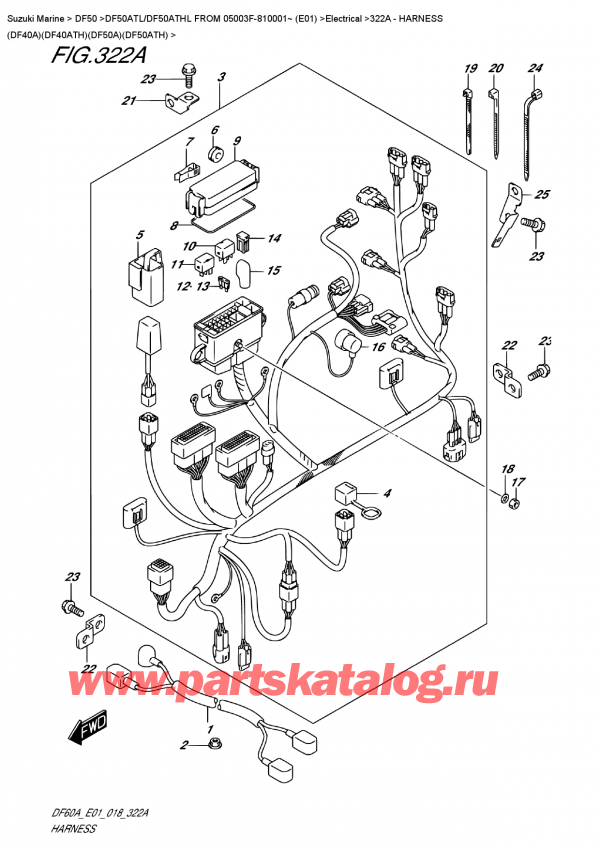  ,   , Suzuki DF50A TS/TL FROM 05003F-810001~ (E01)  2018 ,   (Df40A) (Df40Ath) (Df50A) (Df50Ath) - Harness  (Df40A)(Df40Ath)(Df50A)(Df50Ath)