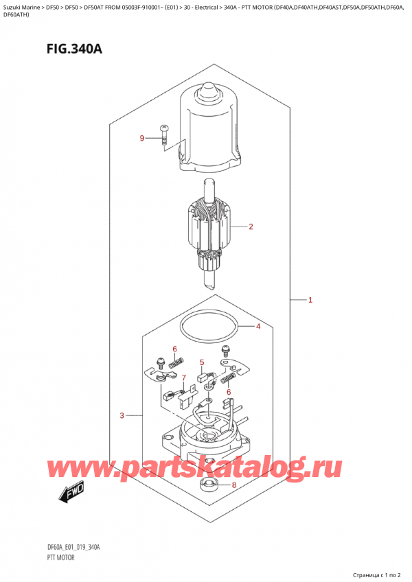   ,  ,  Suzuki DF50A TS / TL FROM 05003F-910001~  (E01 019)  2019 , Ptt  Motor  (Df40A,Df40Ath,Df40Ast,Df50A,Df50Ath,Df60A,