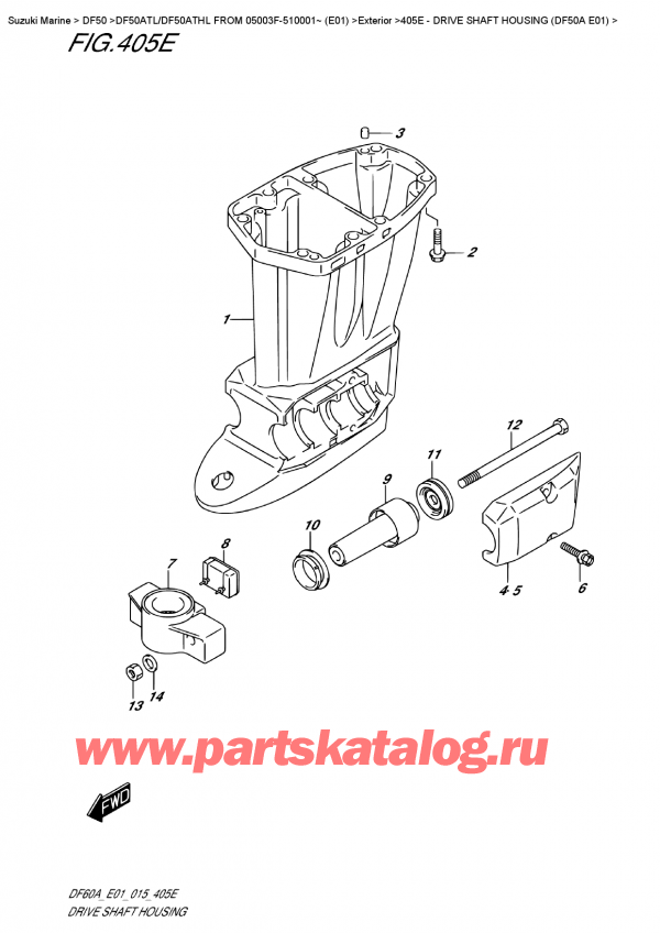  ,   , SUZUKI DF50A TS/TL FROM 05003F-510001~ (E01)  2015 ,    (Df50A E01)