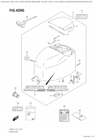 420G - Engine Cover ((Df50A,Df50Ath,Df50Avth):E01:020) (420G -   () ( (Df50A, Df50Ath, Df50Avth) : E01: 020))