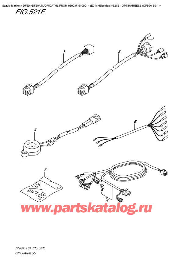  ,   , Suzuki DF50A TS/TL FROM 05003F-510001~ (E01), Opt:harness  (Df50A  E01)