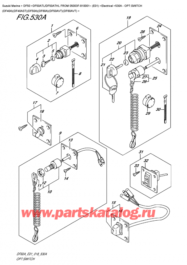   ,   , Suzuki DF50A TS/TL FROM 05003F-810001~ (E01), :  (Df40A) (Df40Ast) (Df50A) (Df60A) (Df50Avt) (Df60Avt) - Opt:switch  (Df40A)(Df40Ast)(Df50A)(Df60A)(Df50Avt)(Df60Avt)