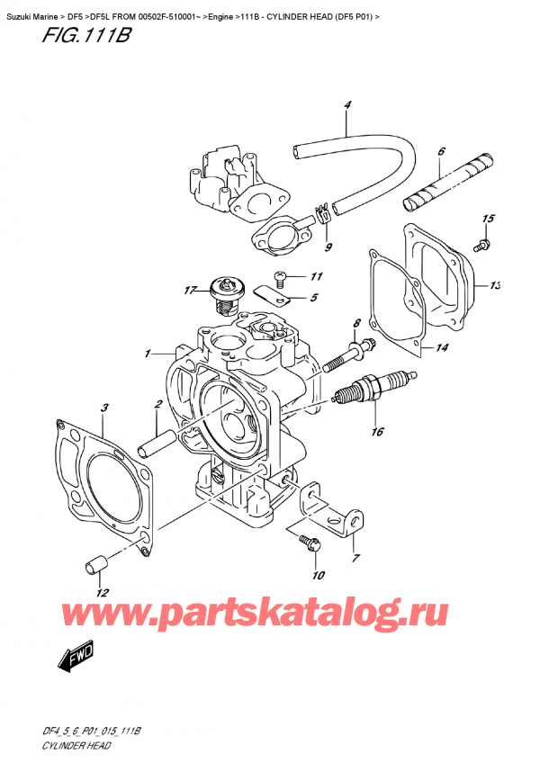   ,   , SUZUKI DF5 S-L FROM 00502F-510001~ (P01)  2015 ,    (Df5 P01)