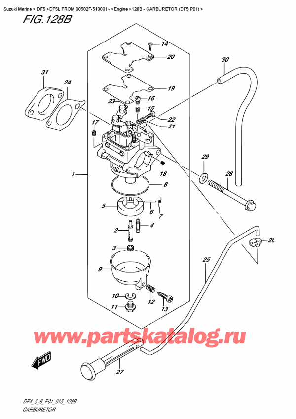  ,  , Suzuki DF5 S-L FROM 00502F-510001~ (P01), Carburetor  (Df5  P01) /  (Df5 P01)