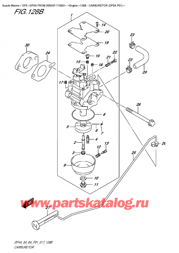 ,   , SUZUKI DF5A S/L FROM 00503F-710001~ ,  (Df5A P01)