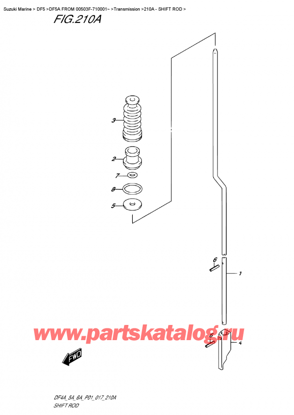   ,   , Suzuki DF5A S/L FROM 00503F-710001~ ,  