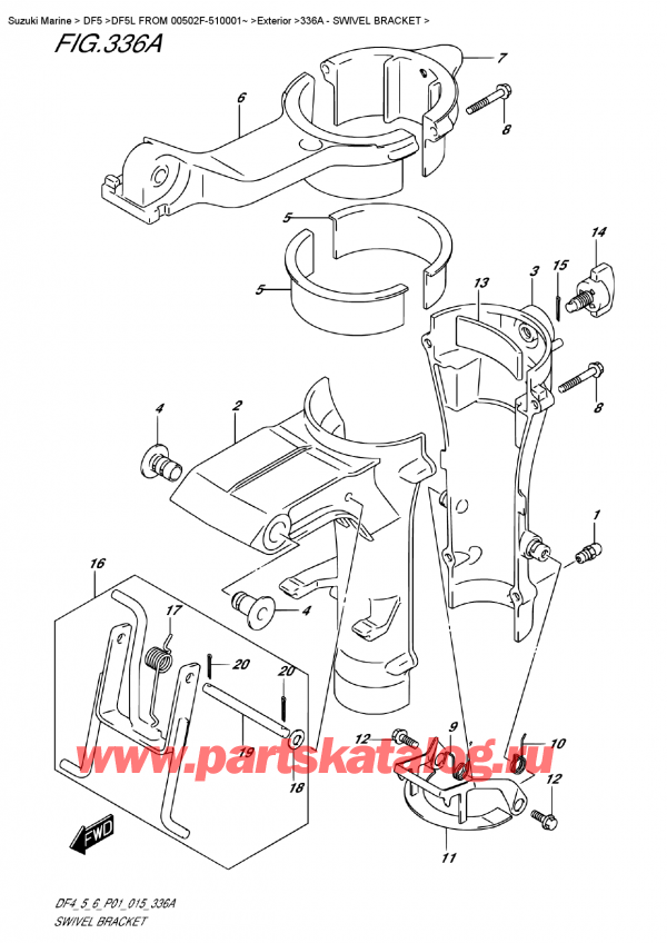   ,   ,  DF5 S-L FROM 00502F-510001~ (P01)  2015 , Swivel  Bracket /  