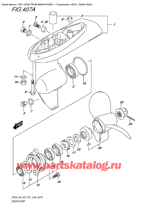 ,   , Suzuki DF5A S/L FROM 00503F-810001~ , Gear Case