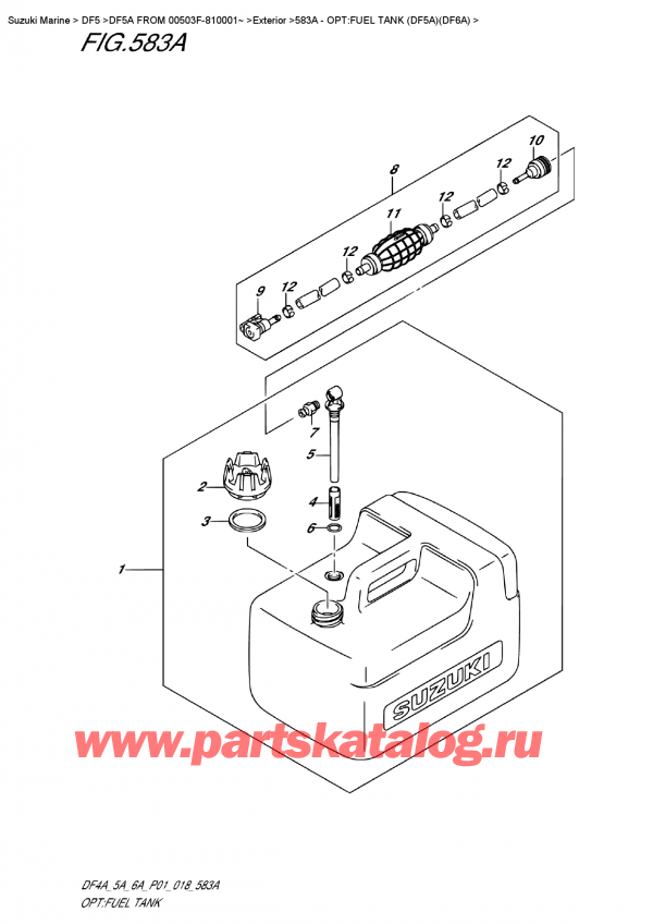  , , Suzuki DF5A S/L FROM 00503F-810001~ , :   (Df5A) (Df6A)