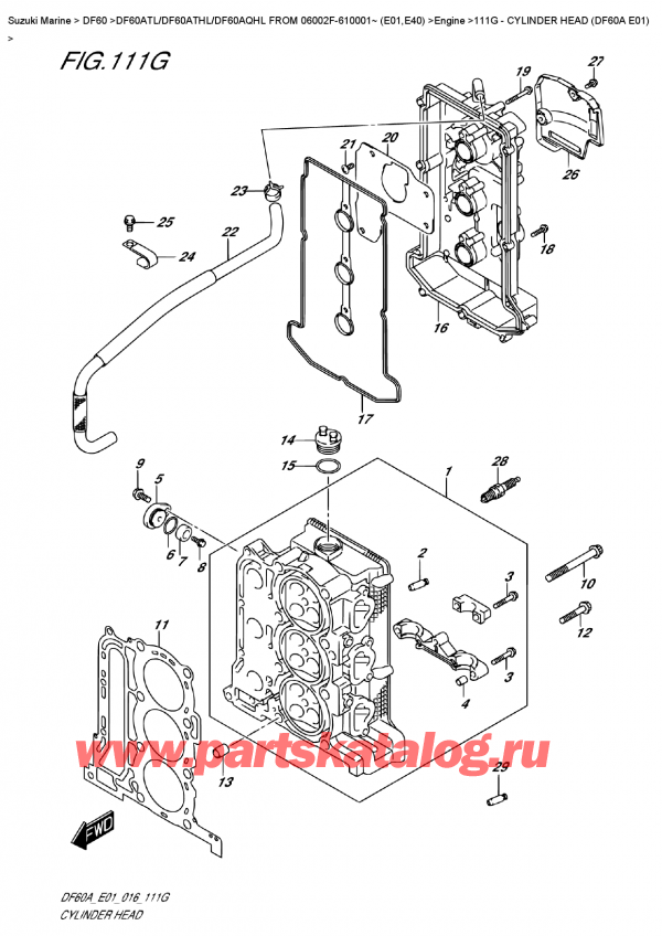  ,   , SUZUKI DF60A TS / TL FROM 06002F-610001~ (E01)   2016 ,    (Df60A E01)