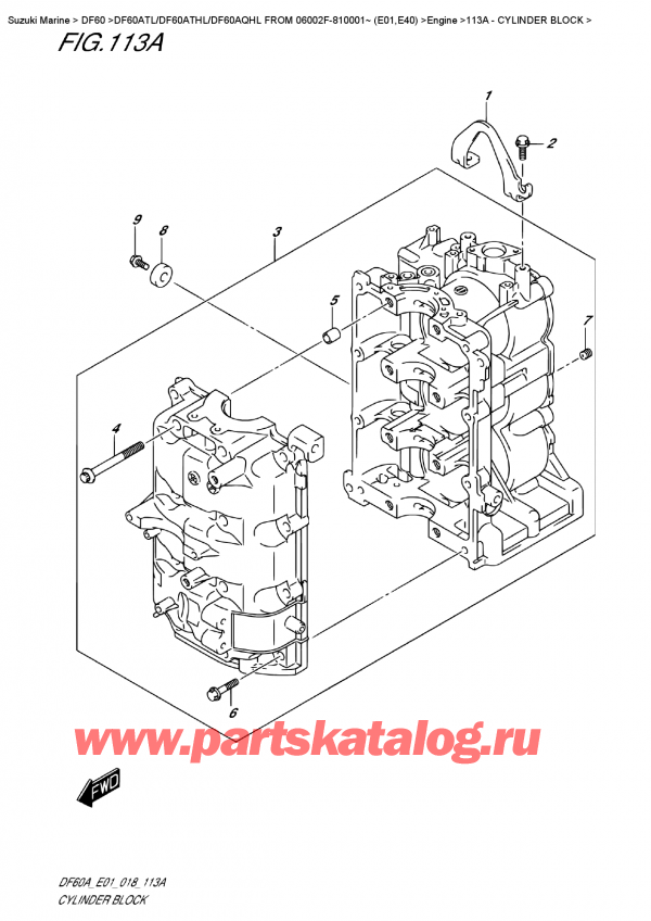   ,  ,  DF60A TS / TL FROM 06002F-810001~ (E01) , Cylinder  Block /  