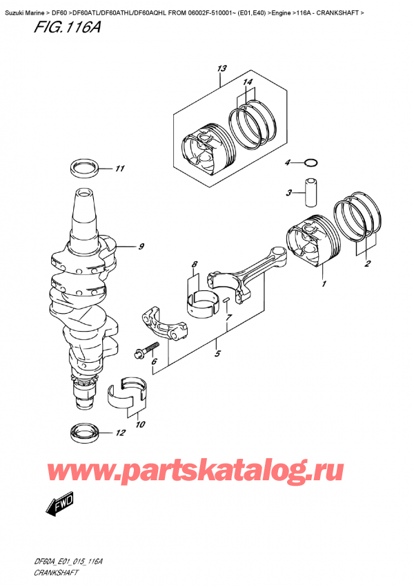 ,   ,  DF60A TS / TL FROM 06002F-510001~ (E01)  2015 , Crankshaft