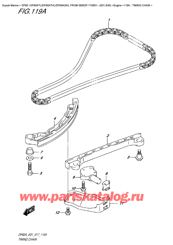  ,   , Suzuki DF60A TS/TL FROM 06002F-710001~ (E01)   2017 , Timing  Chain