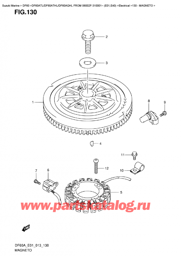  ,   ,  DF60A TL/TS FROM 06002F-310001~ (E01)  2013 , Magneto - 