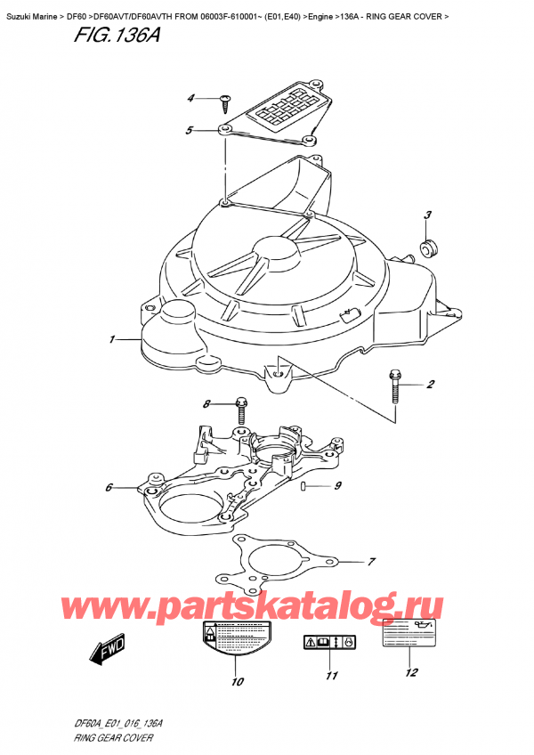  ,  , Suzuki DF60AV TL / TX FROM 06003F-610001~    (E01)  ,   