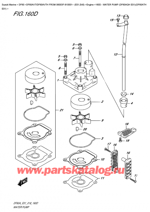 ,    , Suzuki DF60AV TL / TX FROM 06003F-810001~ (E01), Water Pump  (Df60Aqh  E01)(Df60Ath  E01)