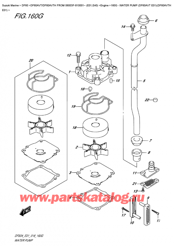 ������ �������������, �� �������� �����, Suzuki DF60AV TL / TX FROM 06003F-810001~ (E01) ������ 2018 ����, ������� ����� (Df60Avt E01) (Df60Avth E01)