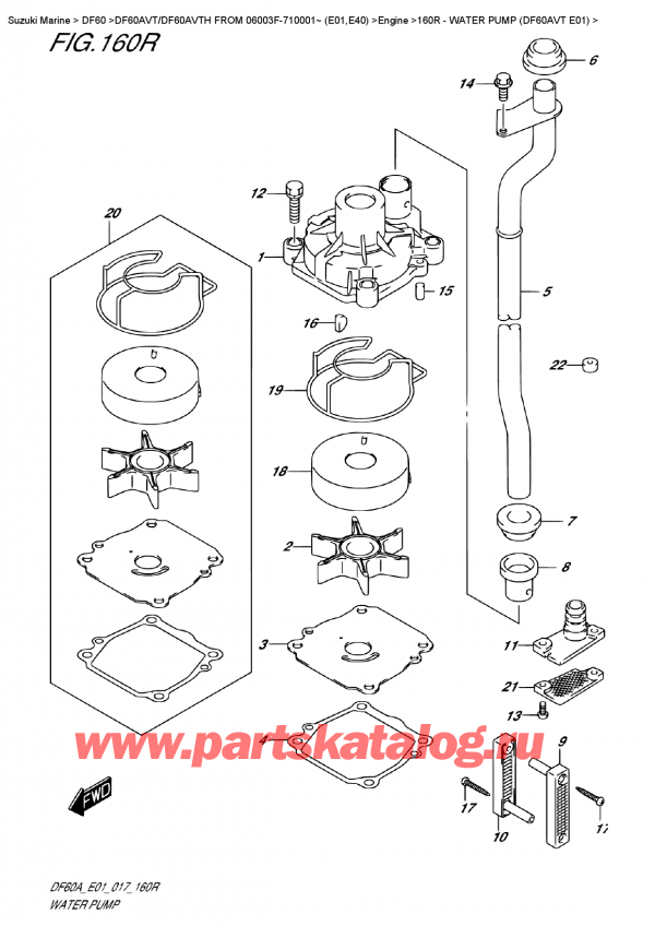  ,   ,  DF60AV TL/TX FROM 06003F-710001~ (E01)  , Water Pump  (Df60Avt  E01)