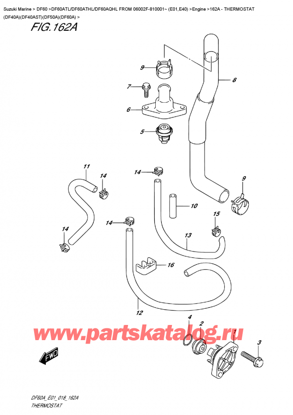  ,   , Suzuki DF60A TS / TL FROM 06002F-810001~ (E01)   2018 , Thermostat  (Df40A)(Df40Ast)(Df50A)(Df60A)