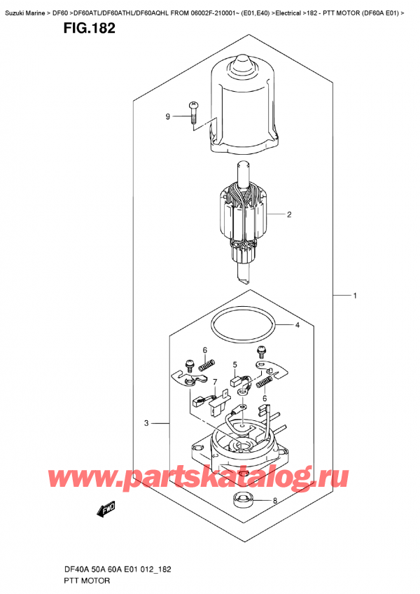   ,  , Suzuki DF60A TS / TL FROM 06002F-210001~ (E01), Ptt  Motor  (Df60A  E01)