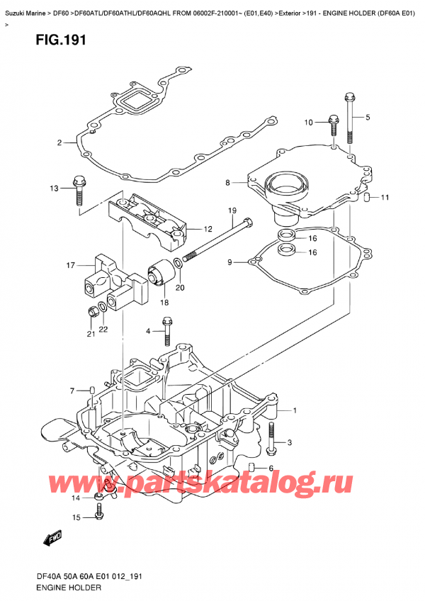  ,   , Suzuki DF60A TS / TL FROM 06002F-210001~ (E01)  2012 ,   (Df60A E01)