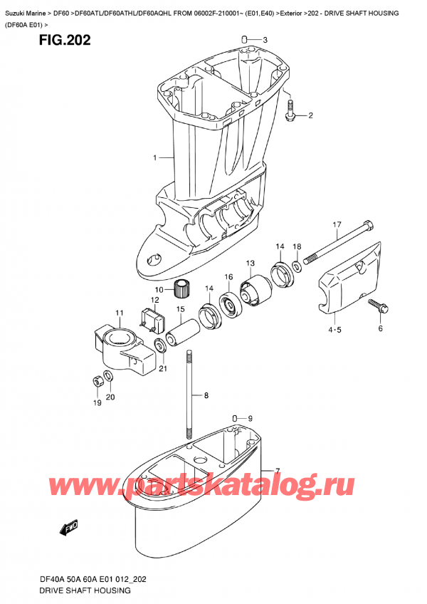   ,   , Suzuki DF60A TS / TL FROM 06002F-210001~ (E01)  2012 ,    (Df60A E01)
