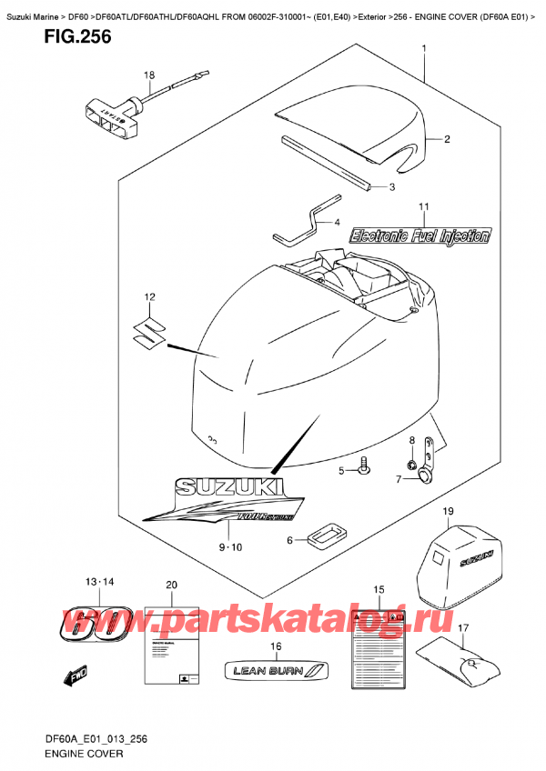  ,  , Suzuki DF60A TL/TS FROM 06002F-310001~ (E01), Engine  Cover  (Df60A  E01)