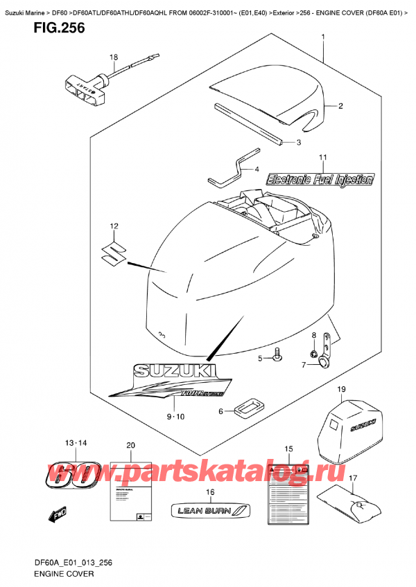  ,   , Suzuki DF60A TL/TS FROM 06002F-310001~ (E01),   () (Df60A E01)