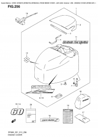 256  -  Engine  Cover  (Df60A  E01) (256 -   () (Df60A E01))