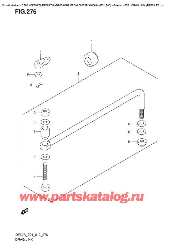   ,   , Suzuki DF60A TL/TS FROM 06002F-310001~ (E01)  2013 , Drag  Link  (Df60A  E01)