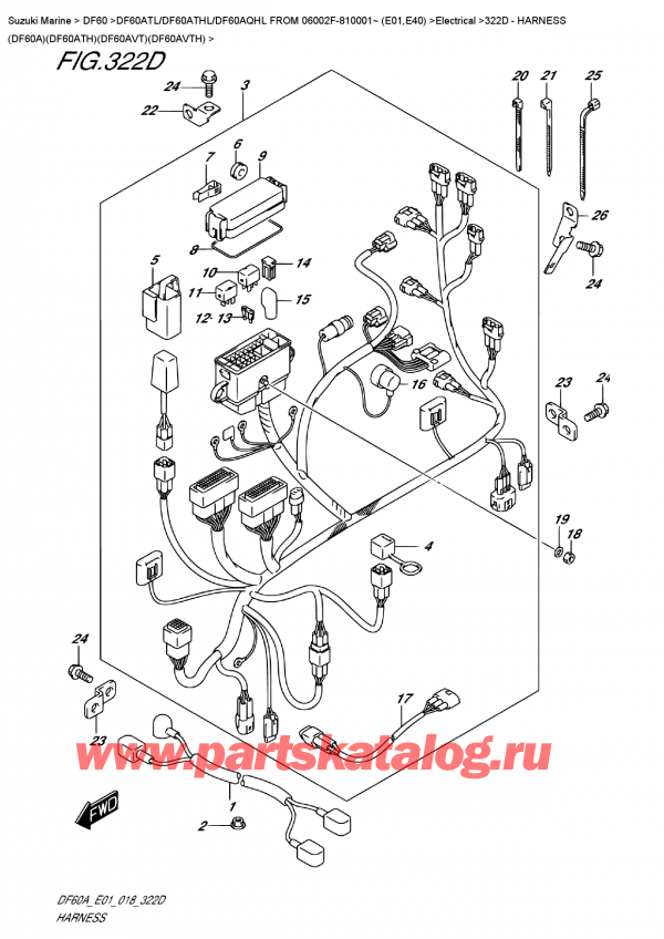   ,   , Suzuki DF60A TS / TL FROM 06002F-810001~ (E01)   2018 , Harness  (Df60A)(Df60Ath)(Df60Avt)(Df60Avth) -   (Df60A) (Df60Ath) (Df60Avt) (Df60Avth)