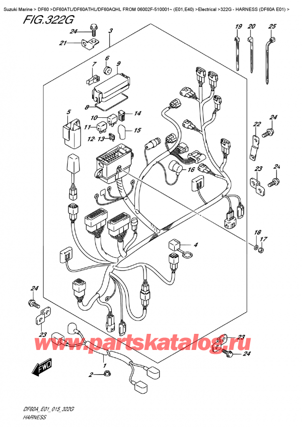 ,    , Suzuki DF60A TS / TL FROM 06002F-510001~ (E01), Harness  (Df60A  E01) -   (Df60A E01)