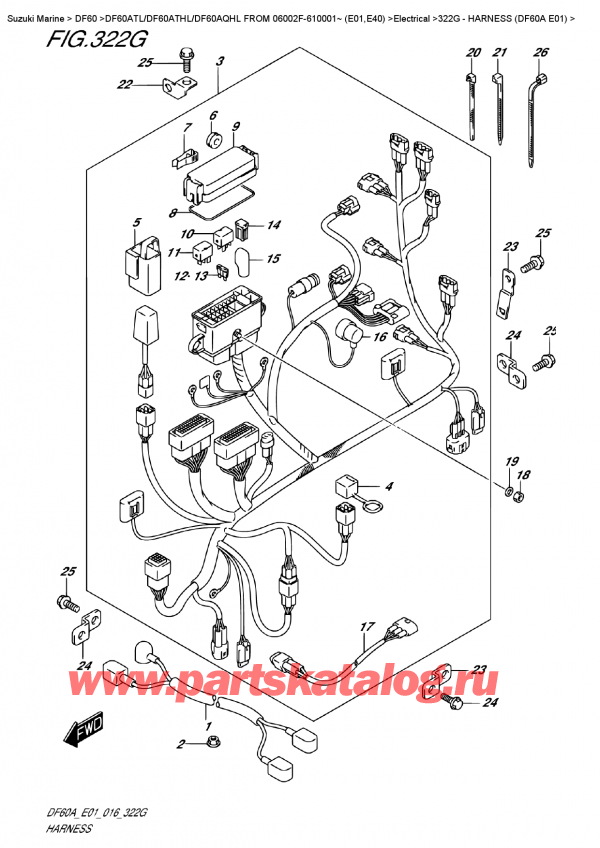  ,   , SUZUKI DF60A TS / TL FROM 06002F-610001~ (E01) ,   (Df60A E01)