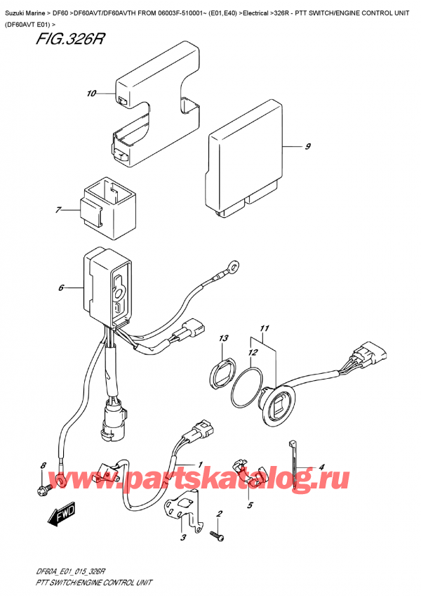   ,   , Suzuki DF60A VTL / VTX FROM 06003F-510001~   (E01),   /    (Df60Avt E01) / Ptt  Switch/engine  Control  Unit  (Df60Avt  E01)
