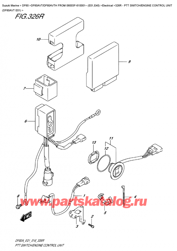  ,   , Suzuki DF60AV TL / TX FROM 06003F-610001~    (E01)    2016 ,   /    (Df60Avt E01)