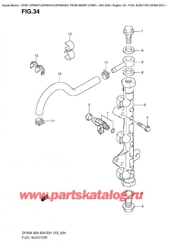  ,   , Suzuki DF60A TS / TL FROM 06002F-210001~ (E01)  2012 ,   (Df60A E01)