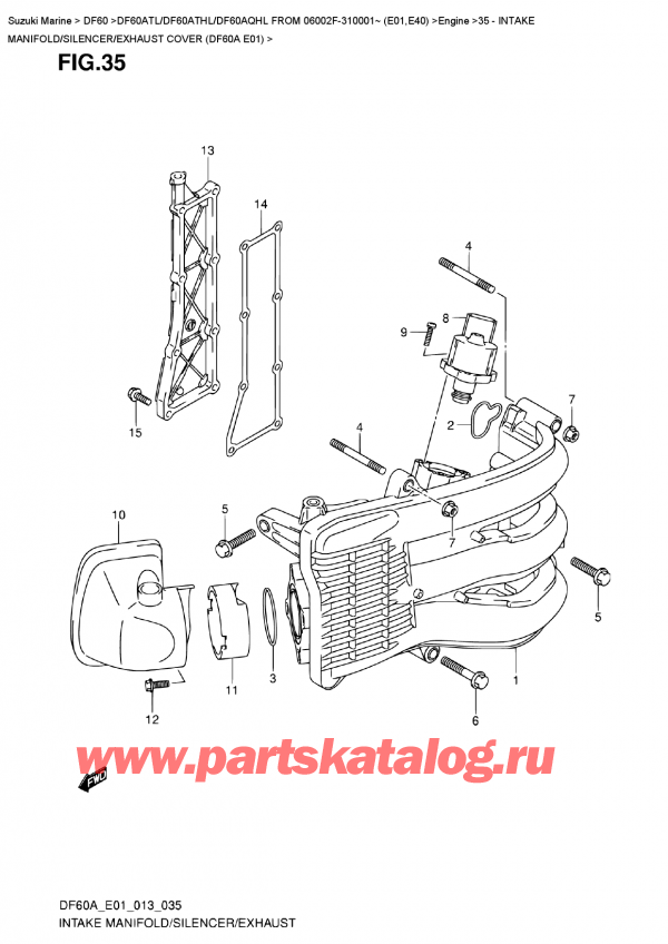   ,  , Suzuki DF60A TL/TS FROM 06002F-310001~ (E01)  2013 ,   /  /    (Df60A E01)