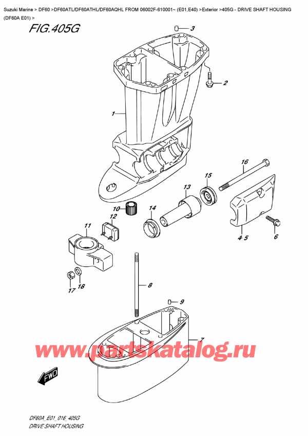   ,   , Suzuki DF60A TS / TL FROM 06002F-610001~ (E01) ,    (Df60A E01)