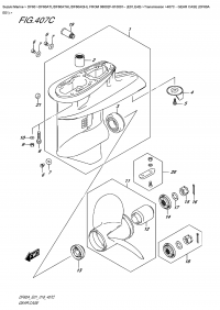 407C - Gear  Case  (Df60A  E01) (407C -    (Df60A E01))