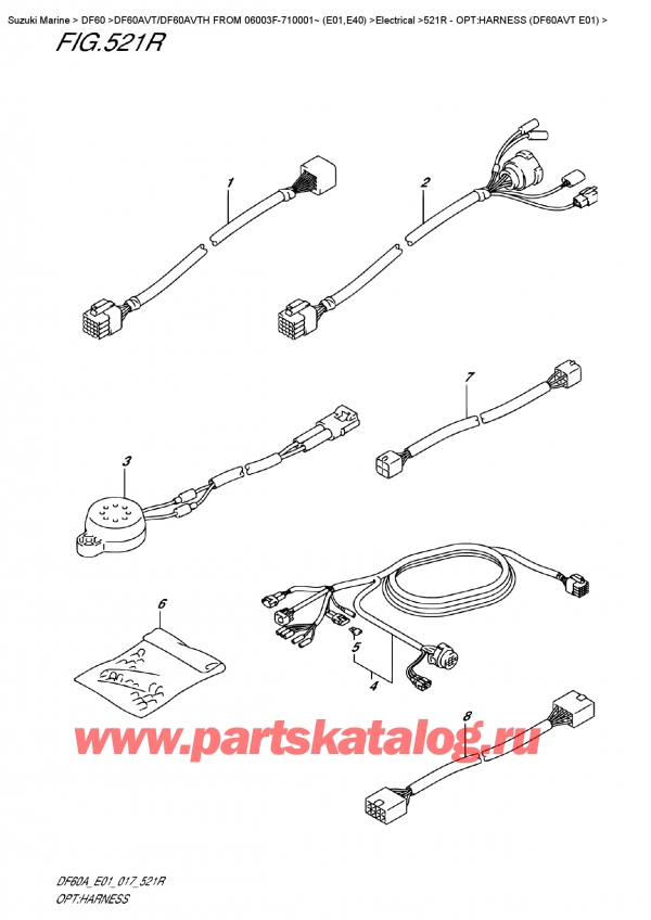   ,    , Suzuki DF60AV TL/TX FROM 06003F-710001~ (E01)    2017 , :   (Df60Avt E01)