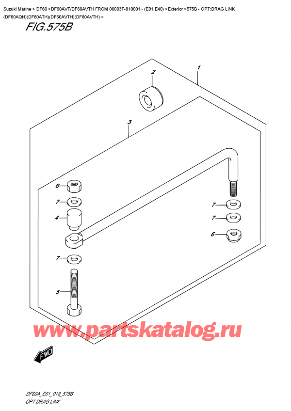 ,   , Suzuki DF60AV TL / TX FROM 06003F-810001~ (E01), Opt:drag  Link  (Df60Aqh)(Df60Ath)(Df50Avth)(Df60Avth)